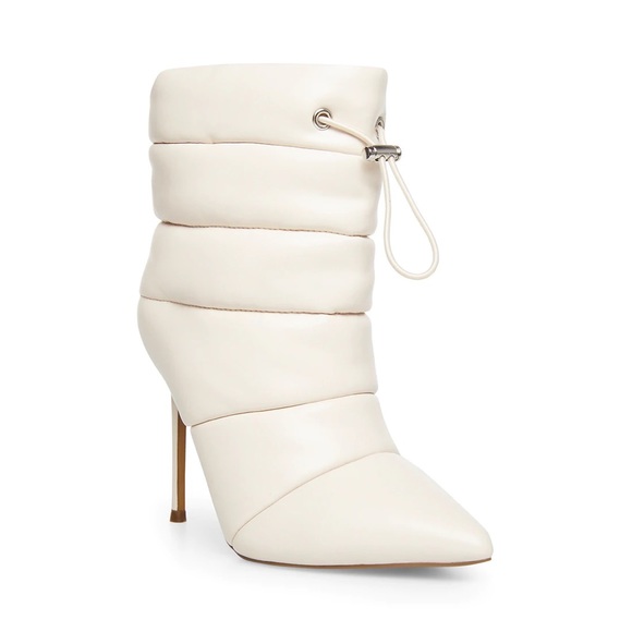 Steve Madden Shoes - Steven Madden Off White Quilted Stiletto Heel Bootie